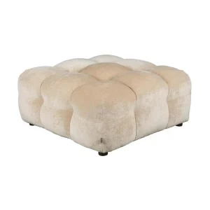Dutchbone Hackman hocker velvet Beige
