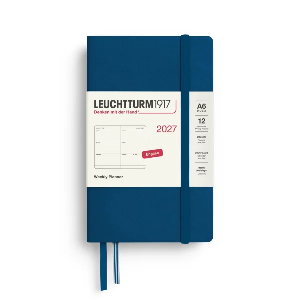 Leuchtturm1917 - 2027 Diary - Weekly Planner - A6 - Indigo (Hard)