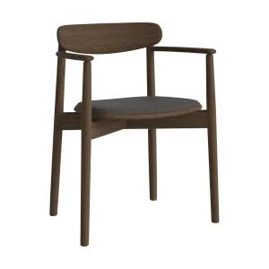 Bolia Merge eetkamerstoel met arm Soil Dark Brown donker geolied eiken
