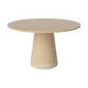 Bolia Piro eettafel Ø125 cm wit geolied eiken travertine
