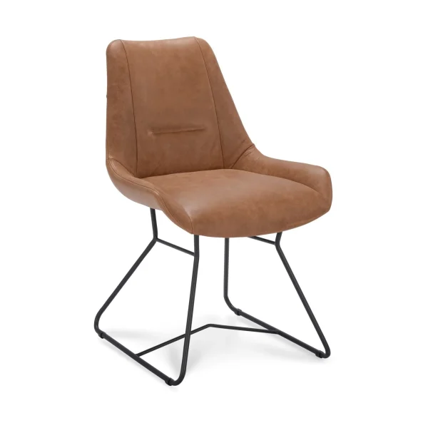 Comodo Bolta eetkamerstoel cognac leder